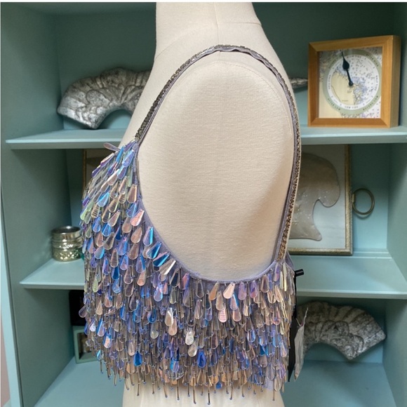 NBD Kimmie Embellished Top in Metallic Silver - Picture 6 of 16